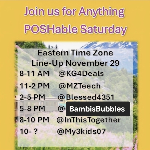 SHOW LISTING Other - Bambi Is Live- Anything Posh Able Train Show